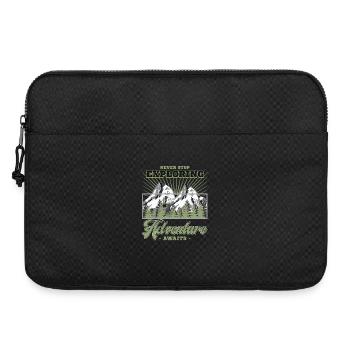 Never Stop Exploring Adventure Awaits Mountain Art - Laptoptasche 15" - Schwarz - Vorne