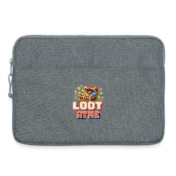 Loot to me | Pixel RPG Treasure Humor - Laptop bag 15" - heather grey - Front