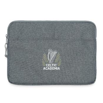 Emblème de la Harpe de l’Académie Celtique - Sacoche pour ordinateur portable 15 pouces - gris chiné - Devant