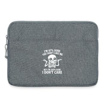 Attitude squelette Je m’en fiche - Sacoche pour ordinateur portable 15 pouces - gris chiné - Devant