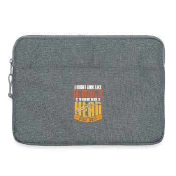 Cadeaux de disc golf Disc Golf - Sacoche pour ordinateur portable 15 pouces - gris chiné - Devant