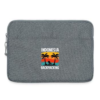 Indonesia Backpacking Retro Travel Design - Laptoptasche 15" - Grau meliert - Vorne