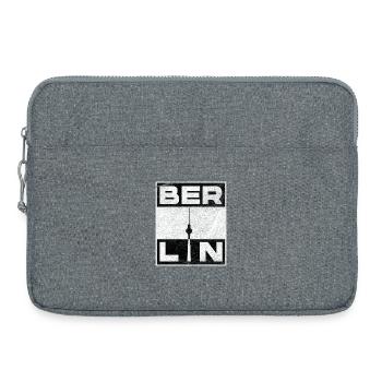 Graphique minimaliste de la tour de télévision de Berlin - Sacoche pour ordinateur portable 15 pouces - gris chiné - Devant