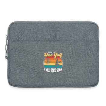 Cadeaux de disc golf Disc Golf - Sacoche pour ordinateur portable 15 pouces - gris chiné - Devant