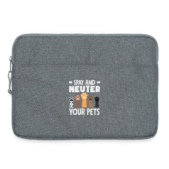 Spay and neuter your pet Adopt a - Laptop bag 15" - heather grey - Front