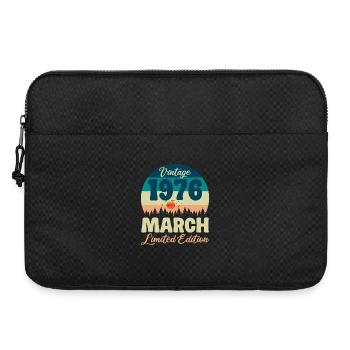 Cadeau d'anniversaire 50 ans 1976 Mars Vintage - Sacoche pour ordinateur portable 15 pouces - noir - Devant