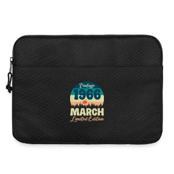 Cadeau d'anniversaire 60 ans 1966 Mars Vintage - Sacoche pour ordinateur portable 15 pouces - noir - Devant