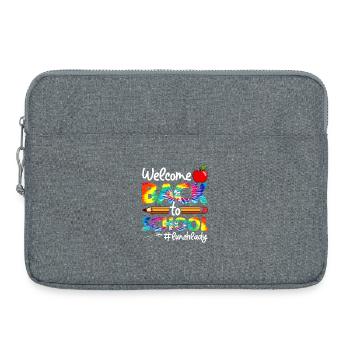 Lunch Lady Crew Tie Dye Leopard Back to School - Laptoptasche 15" - Grau meliert - Vorne