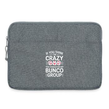 Bunco Sayings Dice Game Funny Bunco Gift - Laptop bag 15" - heather grey - Front