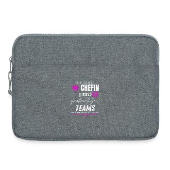 beste Chefin großartiges Team Chefin geschenke - Sacoche pour ordinateur portable 15 pouces - gris chiné - Devant