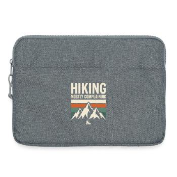 Hiking Spruch Motiv mit Bergen - Laptoptasche 15" - Grau meliert - Vorne