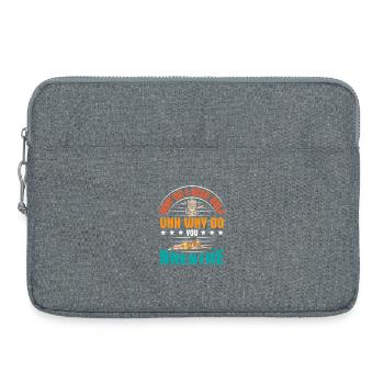 Cadeaux de disc golf Disc Golf - Sacoche pour ordinateur portable 15 pouces - gris chiné - Devant