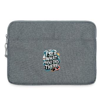 Ich Sehe Was Du Da Gemacht Hast Maritimer Humor - Laptoptasche 15" - Grau meliert - Vorne
