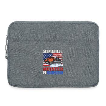 SCHNEEPFLUG MEISTER IM RUHESTAND Lustiges - Laptoptasche 15" - Grau meliert - Vorne