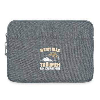 Schneeräumer WENN ALLE TRÄUMEN BIN ICH RÄUMEN - Laptoptasche 15" - Grau meliert - Vorne