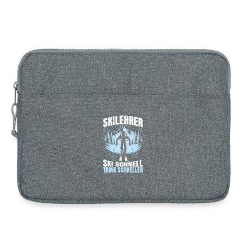Apres SKILEHRER SKI SCHNELL TRINK SCHNELLER LUSTIG - Laptoptasche 15" - Grau meliert - Vorne