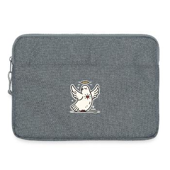 Friedens Taube Heilender Herz - Laptop bag 15" - heather grey - Front
