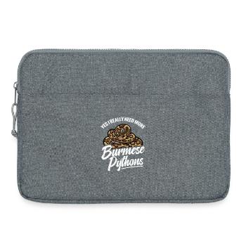Python-Liebhaber Schlangen-Mama Terrarium-Reptilien-Papa - Laptoptasche 15" - Grau meliert - Vorne