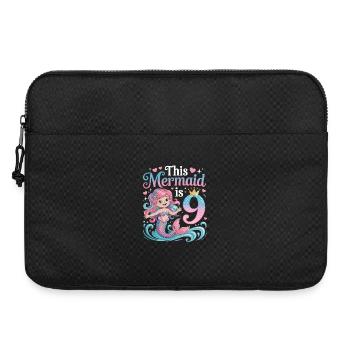 Mermaid 9th Birthday 9 Years - Laptop bag 15" - black - Front
