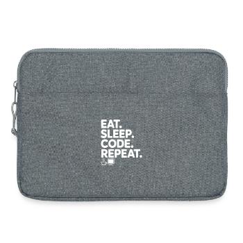 Eat. Sleep. Code. Repeat. - Laptop bag 15" - heather grey - Front