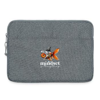 Mindset Funny Motivational Inspirational - Laptoptasche 15" - Grau meliert - Vorne