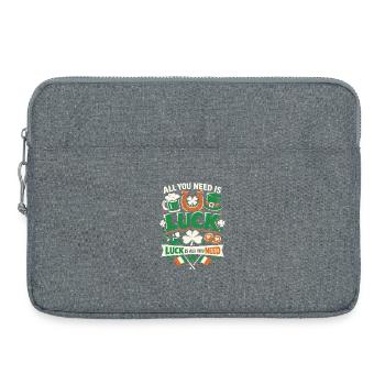 La Saint-Patrick | Tout ce dont tu as besoin, c’est de la chance - Sacoche pour ordinateur portable 15 pouces - gris chiné - Devant