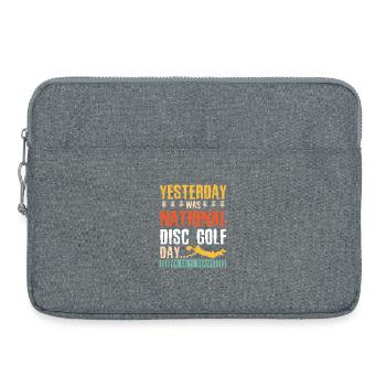 Cadeaux de disc golf Disc Golf - Sacoche pour ordinateur portable 15 pouces - gris chiné - Devant