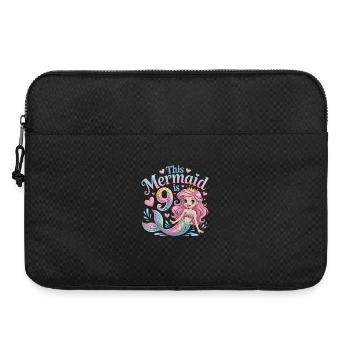 Mermaid 9th Birthday 9 Years - Laptop bag 15" - black - Front