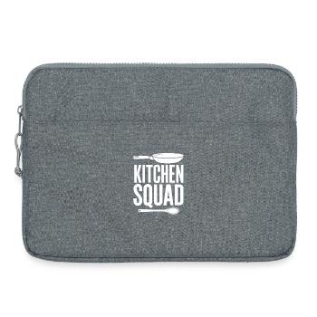  Kitchen Squad Kochteam Pfanne Kochlöffel - Laptoptasche 15" - Grau meliert - Vorne