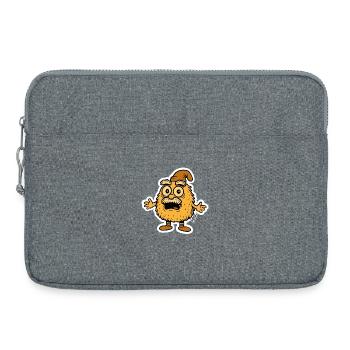 Entsetzter Gartenzwerg Wichtel Cartoon - Laptoptasche 15" - Grau meliert - Vorne