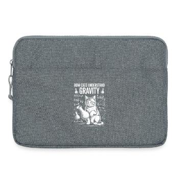 Physik Katzen Sprüche Mathe Witz Physik Geschenk - Laptoptasche 15" - Grau meliert - Vorne