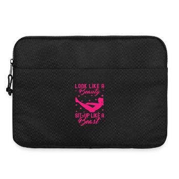 Fitness Fanatics A Beauty Sit-Up Like Beast - Laptoptasche 15" - Schwarz - Vorne