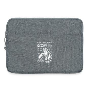 Physik Katzen Sprüche Mathe Witz Physik Geschenk - Laptoptasche 15" - Grau meliert - Vorne