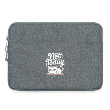 Cat Saying Not Today Office Cat Home Office Cat - Laptop bag 15" - heather grey - Front