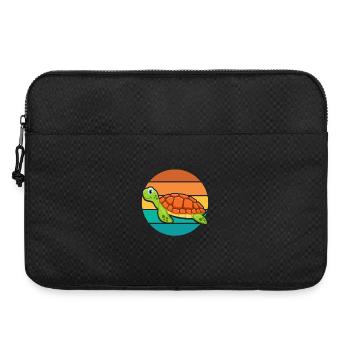 Cute Sea Turtle Retro Sunset Ocean Graphic - Laptoptasche 15" - Schwarz - Vorne
