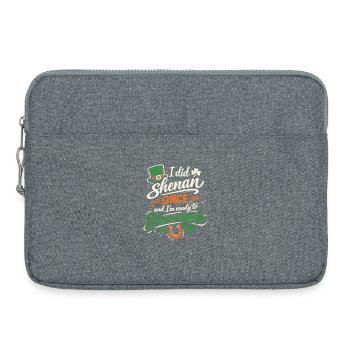 Prêt devant les bêtises | La Saint-Patrick - Sacoche pour ordinateur portable 15 pouces - gris chiné - Devant