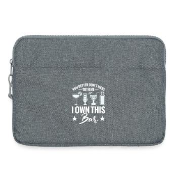 Barmaid, Bar-Enthusiast, Barkeeper, Barbesitzer, Pub - Laptoptasche 15" - Grau meliert - Vorne