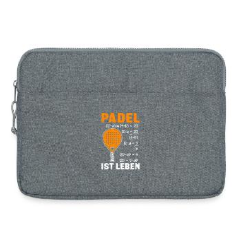 PADEL, C’EST LA VIE Jeu de padel Plaisir de padel - Sacoche pour ordinateur portable 15 pouces - gris chiné - Devant