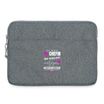 beste Chefin von verdammt witzigen Mitarbeitern - Laptoptasche 15" - Grau meliert - Vorne