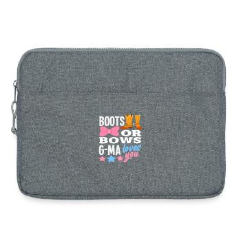 Stiefel Oder Schleife Oma Liebt Dich - Laptoptasche 15" - Grau meliert - Vorne