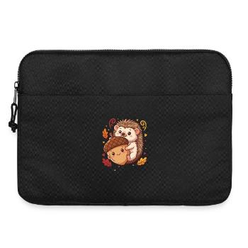 Süßer Igel mit Eichel Herbst - Laptoptasche 15" - Schwarz - Vorne