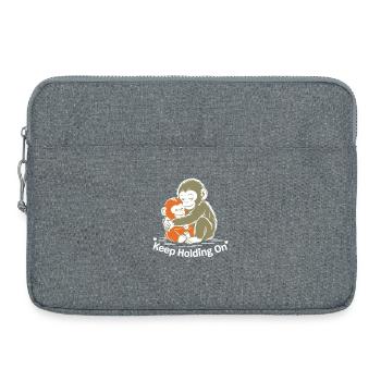 Halt die Affenumarmung fest - Laptoptasche 15" - Grau meliert - Vorne