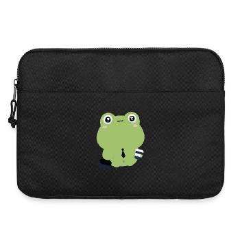 Tired Office Frog in Tie - Laptop bag 15" - black - Front