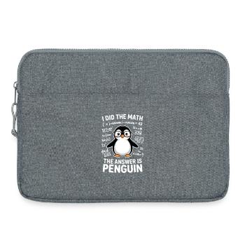 Mathe Sprüche Pinguin Lustiges Mathe Geschenk - Laptoptasche 15" - Grau meliert - Vorne