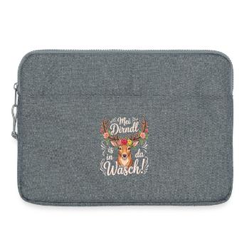 Trachtenshirt Damen Trachten T-Shirt Dirndl Ersatz - Laptop bag 15" - heather grey - Front