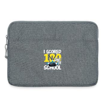 Conception sportive de hockey sur glace à l’école 100 Days - Sacoche pour ordinateur portable 15 pouces - gris chiné - Devant