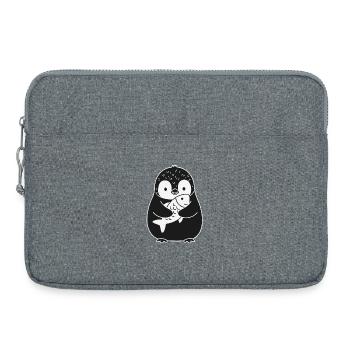 Penguin Fish Cute Animal - Laptop bag 15" - heather grey - Front