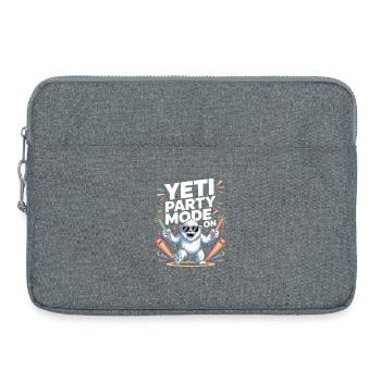 Yeti Party Mode – Funny Party Monster - Laptop bag 15" - heather grey - Front