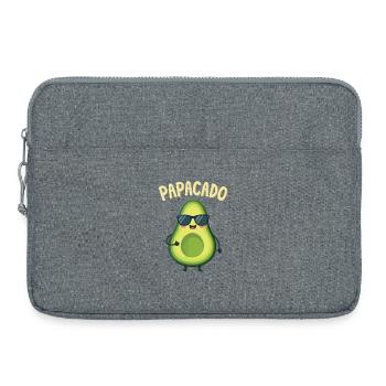 Werdender Papa & Vater, Papacado, Schwangerschaft - Laptoptasche 15" - Grau meliert - Vorne