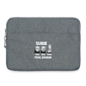 Subie Pedal Diagram - Laptop bag 15" - heather grey - Front